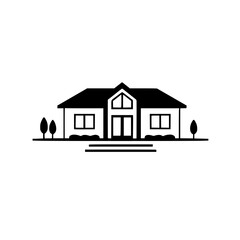 Modern House Exterior Design: A Minimalist Architectural Illustration