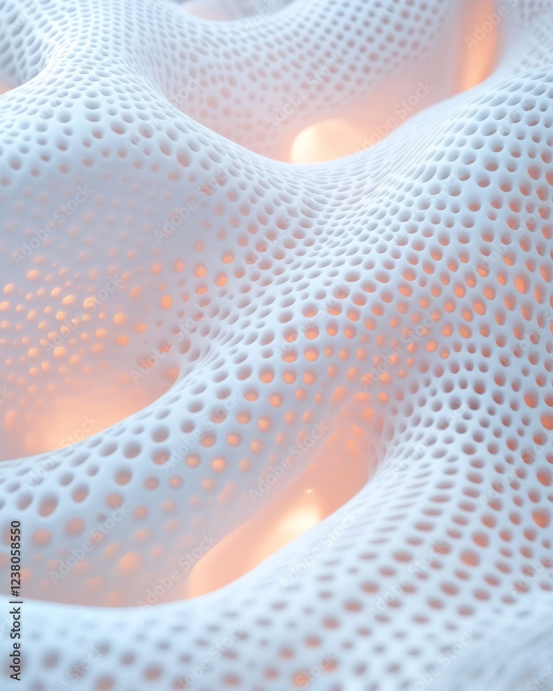 Aufkleber parametric led art intricately etched -printed panel with soft glowing lights - innovative design fo