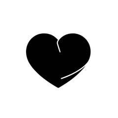 Simple Black Heart Symbol: Minimalist Love Icon, Vector Graphic Design Element for Valentines, Romance, Passion, and Affection. Perfect for digital and print projects.