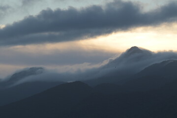 Fototapeta premium clouds in the mountains