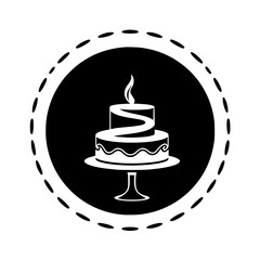 A delectable two-layered cake, adorned with a single candle, sits elegantly on a cake stand. This image evokes feelings of celebration, joy, and the sweetness of life's special moments.