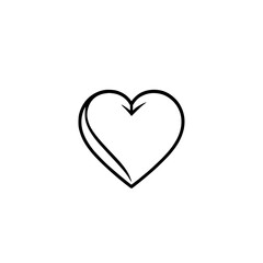 Simple Heart Line Art: Minimalist Love Symbol, Perfect for Valentine's Day Designs and Romantic Projects