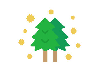 スギ花粉のアイコンのイラスト