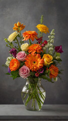 Fototapeta premium Fresh Flower Bouquet Display