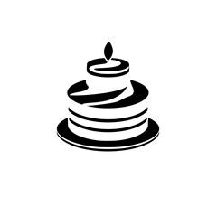 A delectable birthday cake, adorned with a single candle, symbolizing a joyful celebration. The rich frosting and layered texture create a visually stunning dessert, perfect for any special occasion.