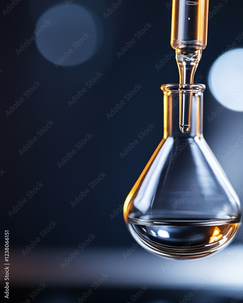 Leinwandbilder precision lab testing sleek glass pipette in action - high-tech analytical instrumentation for cutti