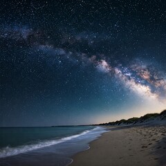 Night sky at the sea