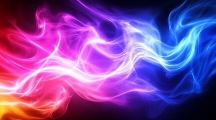 Fototapeta premium glowing neon stream with dynamic light flow image