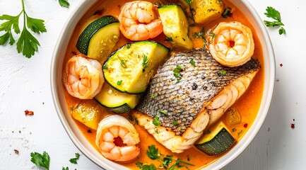 fish with vegetables