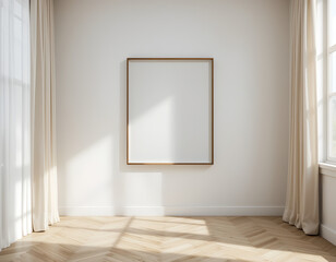 frame mockup, living room wall poster mockup, interior mockup with house background, interior design, 3D render