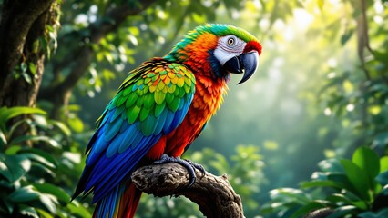 A vibrant blue and yellow macaw, also known as a blue and gold macaw or ararauna, displays its colorful feathers and powerful beak