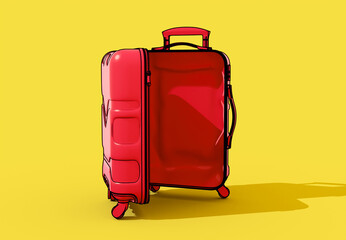 Plastic Travel Luggage Suitcase Cartoon