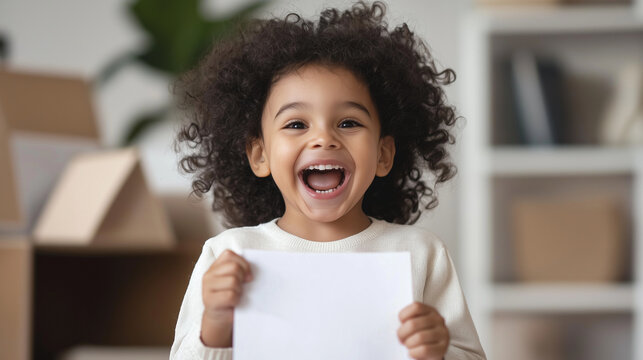 Child Celebrates Perfect Report Card with Parents After Hard Work