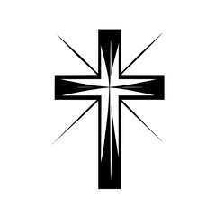 Black Cross, Christian Symbol, Religious Faith, Hope, and Spirituality, Sacred, Holy, and Gospel