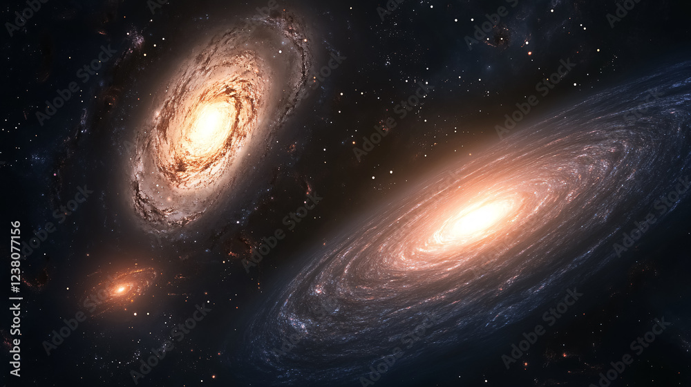 Wall mural an image of a galaxy.
