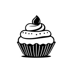 A delightful cupcake, a sweet treat for any occasion. This image showcases the deliciousness of a perfectly frosted cupcake, a culinary masterpiece.