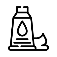 paint tube line icon