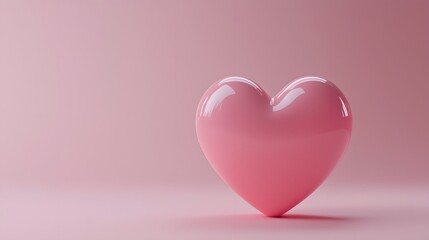 Elegant and minimalist pink gradient heart banner with a subtle design suitable for use in a variety of romantic sentimental or affectionate web and graphic design projects