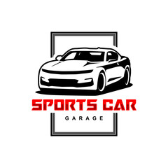 vector sports car garage logo template