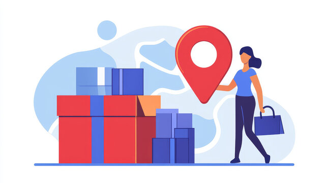 Have move icon of new address for office, home and store. We have moved sign with red destination route and map pointer. Change location, moving announcement and business relocation isolated symbol - Powered by Adobe