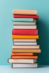 Contemporary Legal Aesthetics Vibrant Hardcover Law Books on Textured Surface - Professional Legal Content and Dynamic Educational Workspace Organization