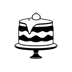 A delectable layered cake, a symphony of textures and flavors. Creamy frosting, chocolate and vanilla layers create a delightful dessert experience.