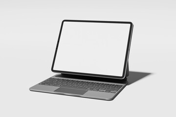 Pro tablet with blank white screen for mockup