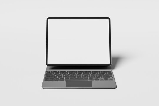 Pro tablet with blank white screen for mockup