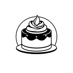 A delectable chocolate cake, adorned with whipped cream frosting. This image is perfect for bakeries, restaurants, and food blogs. Indulge in the sweetness!