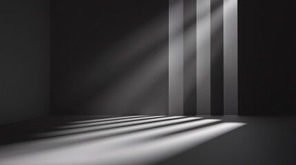 Naklejka premium A gray backdrop designed for product presentation, enhanced with beautiful lighting and shadows.