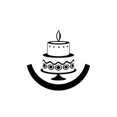 Scrumptious Cake with Candle: A Delicious Birthday Treat. Perfect for celebrations and parties, this image evokes feelings of joy and sweetness.