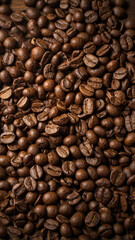 Fototapeta premium Artistic Coffee Beans Flat Lay