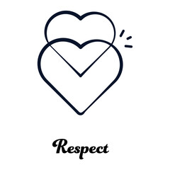 Respect Icon, Mutual Understanding and Compassion, Human Connection Symbol