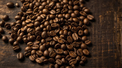 Fototapeta premium Artistic Coffee Beans Flat Lay