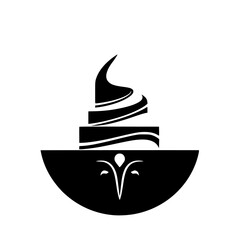 Abstract Monochrome Religious Symbol: A Minimalist Cultural Icon