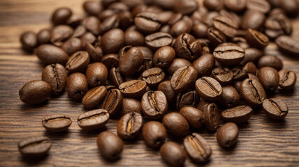 Artistic Coffee Beans Flat Lay