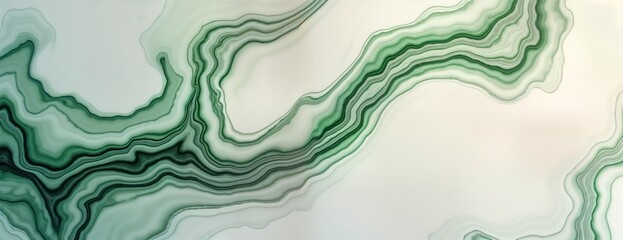 Abstract marble pattern background in green beige, grey tones. Natural stone texture with flowing veins. Suitable for interior design projects. High-end, sophisticated aesthetic. Elegant material