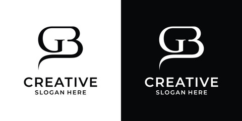 Initial letter GB logo design vector