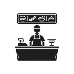 Bakery shop counter icon