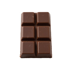 Fototapeta premium Chocolate bar on a white background, rich dark color, smooth texture, ideal for cravings or dessert garnishing. Isolated on white background or PNG