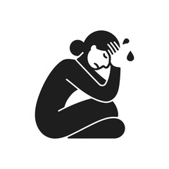 Sad Woman Icon
