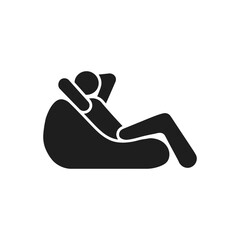 Relaxing on Beanbag Icon