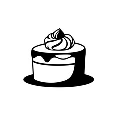 A delectable chocolate cake, adorned with whipped cream and a delicate chocolate drizzle. Perfect for birthdays, celebrations, or a simple sweet treat.