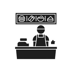 Food Stall Worker Icon