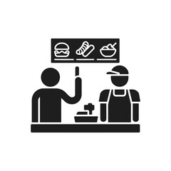 Customer Ordering Food Icon
