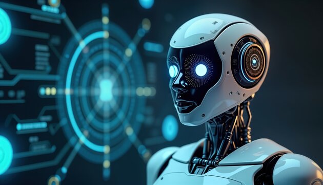 Modern virtual assistant chatbot interacts with client. AI-driven customer service solution displayed with friendly bot. Instant response, seamless service shown. Tech support platform catered to