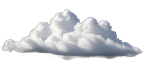 Fluffy white cumulus clouds drift across a bright blue summer sky