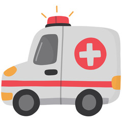 Hand drawn ambulance cartoon illustration  © GOOKKIK