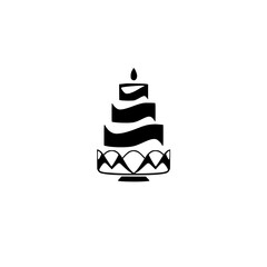 Elegant Black and White Cake with Candle: A Delicious Birthday Treat. Perfect for celebrations, this simple yet sophisticated design is a feast for the eyes and the palate.
