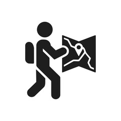 Backpacker Navigating Map icon